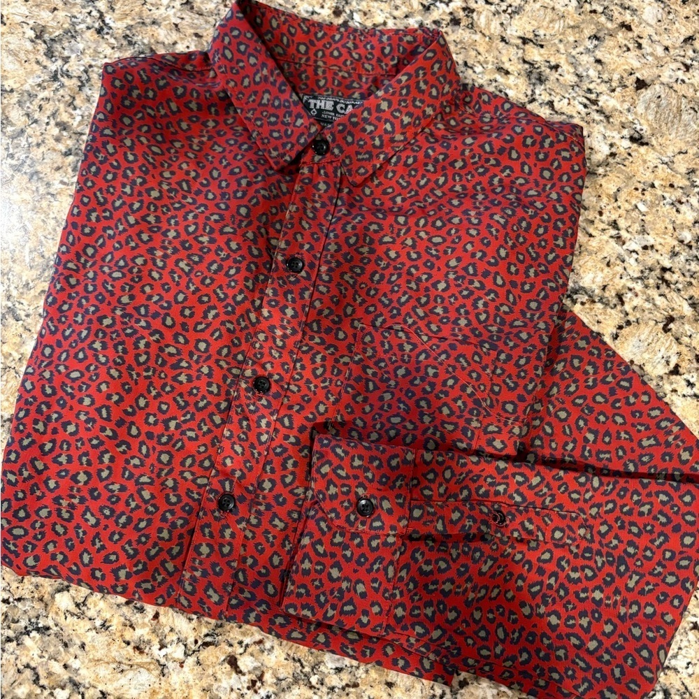 ▪️THE CAST NYC Leopard Print Dress Shirt